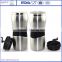 16oz BPA free double wall s/s insulated thermo travel mug with middle rubber/silicon