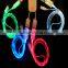 Mobile phone data sync charging led light usb cable for samsung mobile phone