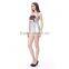Women Tassel Printed Lips Sleeveless Low O-neck Slim Tanks