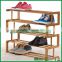 Natural Bamboo 5-Tier Shoe Rack Entryway Shoe Shelf Storage Organizer