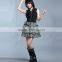 2013 New GLP Gothic Leopard Zipper Double Skirt Punk Dress 61255