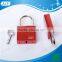 2016 AJF New arrived 40mm high quality electrophoresis red color square love lock with key nice on bridge