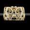 fashionable metal alloy enamel butterfly shape crystal scarf ring