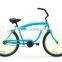 Unisex Blue Bike Single Speed Chopper Beach Bike Steel Beach Cruiser Bike Factory