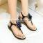 2016 Summer new designs flat shoes sweet fashion leisure joker comfort women sandals