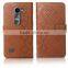 2015 book style business type stand pattern flip leather case for LG Leon with card slot