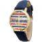 2015Wholesale cheap Classic color leather strap Stripe anchor dial Mechanical Vogue watch in Stock!
