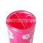 Rose printing double wall plastic toothbrush holder