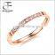 Womens White Cubic Zirconia CZ Couples Eternity Ring Engagement Wedding Band Rose Gold