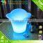 glow led ice bucket/illuminated wine bucket/glitter champagne cooler container