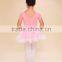 kids short sleeve dancewear , girls ballet leotard with skirt