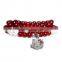 Natural red agate hello kitty bracelet