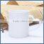 Porcelain material heart shape handle white blank mugs wholesale