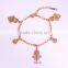 China Wholesale High Quality 18k Gold Plated Ajustable Charm Bracelet