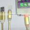 XO metal data cable with embedded LED flash light for Apple