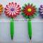 new product beautiful sunflower shape silicone pen magnet