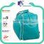 Sky blue women men leather duffle travel bag
