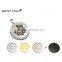 wholesale price unique black flower pattern circle shaped custom stainless steel pendant necklace