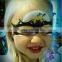 Wholesale Halloween cartoon Batman glitter temporary face tattoos kids decorative face sticker with movable eyes