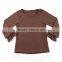 2016 fall deisgn shirts ruffle t-shirt high quality plain tshirt soft cotton plain tshirts