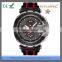 FS FLOWER - Very Big Size men watch 2015 chronograph vd53 movement silicon strap