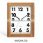 16 inch oblong shape rectangle new style pine wood wall clock (16W62NA-249)