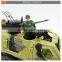 Realastic plastic military toy tank model set with light