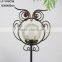 Cast iron owl solar garden stake light