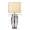 wholesale smoke gray bubble table light with transparent lamp stand ane beige round shade for reading