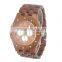 Hot selling multifuction three eyes 3ATM water resisant waterproof wood watch