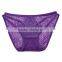 Sexy Women Underwear Panties Three Lines Hollow Out Heart-shaped Crochet Yarn Printed Mesh Seamless Lace Briefs Female