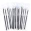 1Pcs 2 Heads Black Wooden Multifunctional Makeup Brush Eyeshadow Brush Eyebrow Brush