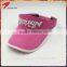 100% Cotton Twill 3D Embroidery Sun Visor Hats Ladies