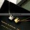 High Quality Silver and Gold Crown Pendant Necklace