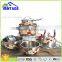 Hot sale decorative portable milano 7pcs outdoor camping picnic kitchen cookware set with lid
