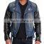 leather sleeves denim jacket for men jacket jacket factory vintage denim jacket(LOTJ321)