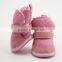 Fashion high quality warm animal dog cotton-padded shoes for winter