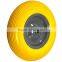 16inch 4.00-8 rib pattern flat free PU wheel for wheelbarrows