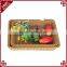 Wholesale handwoven rattan storage dough proofing poly rattan plastic bread basket