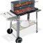large enameled BBQ grill trolley