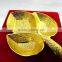 Wedding gift, promotional gift leaf shape gold plated brass tray