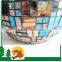 Home Decor Fancy Thin Neck Unique Stained Mirrored Mosaic Flower Arrangement Glass Vases