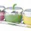 5pcs stainless steel seasoning pot spice container set