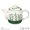 2016 new trend green bamboo ceramic tea set,Tea pot and cups,Tea pot handle covers