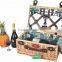 white handle cutlery handheld vintage fruit crate basket