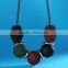 chunky matta beads leather choker necklace geometric chunky forest beads silver space beads choker necklace geometric necklace