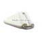 White Plastic Chafe With Rectangle Loop and Roller in 2" , Rectangle W/Roller Chafe, Plastic Chafe With Metal Loop