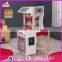 2017 new design pretend play funny wooden kids toy kitchen W10C256