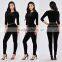 Bodycon Jumpsuit Set Women's Sexy Tops and Long Pants Two-piece Set Club Velvet Jumpsuits