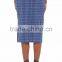 Customized Lady's Apparel Office Lace Wear Fashion Plaid Seersucker Skirt(DQM026S)